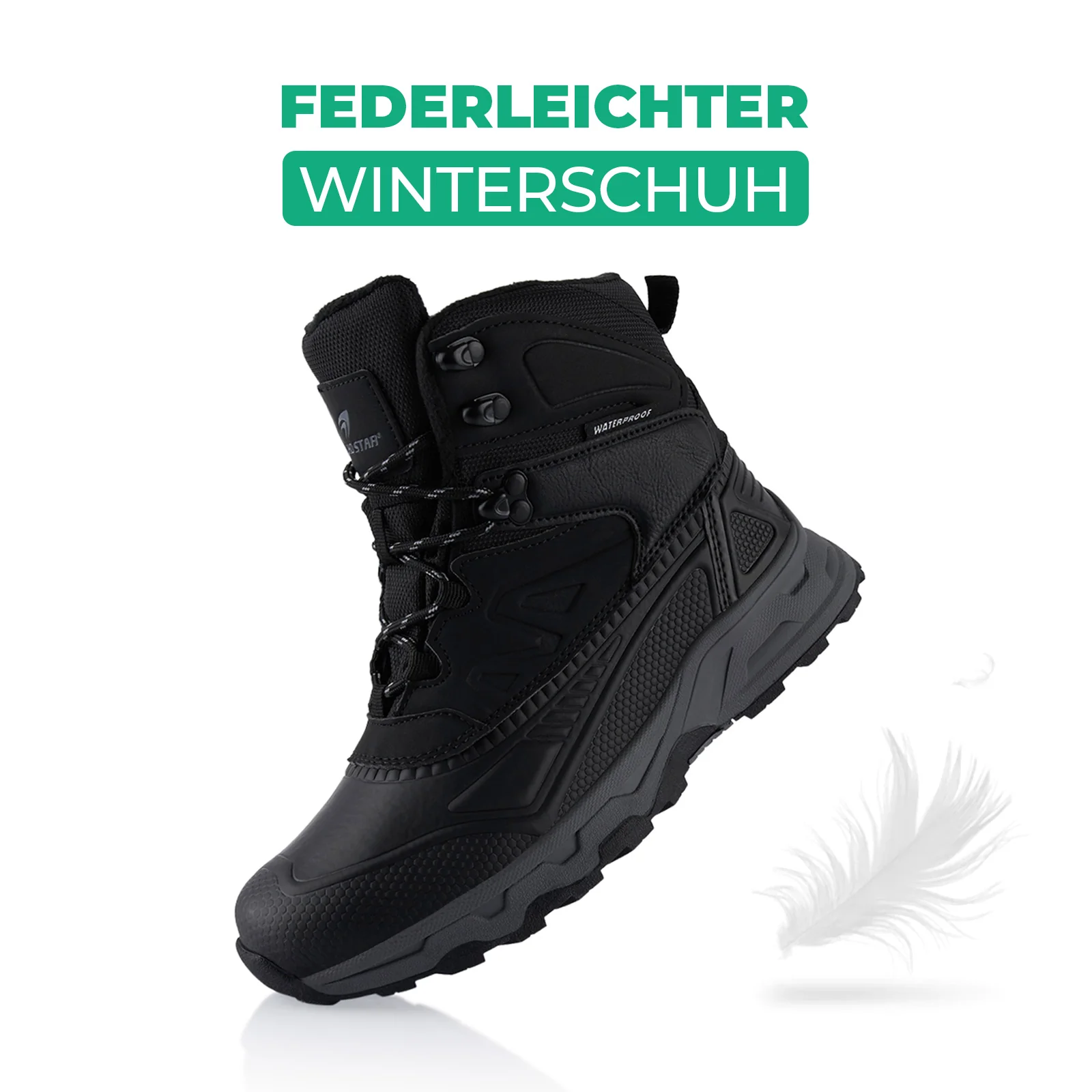 Winterstiefel Wasserdichte Stiefel Warm Gefütterte Wanderschuhe - Image 3