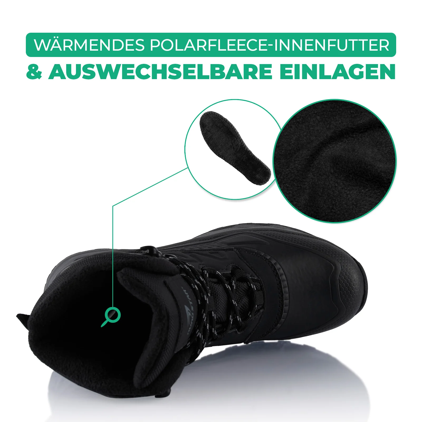 Winterstiefel Wasserdichte Stiefel Warm Gefütterte Wanderschuhe - Image 5