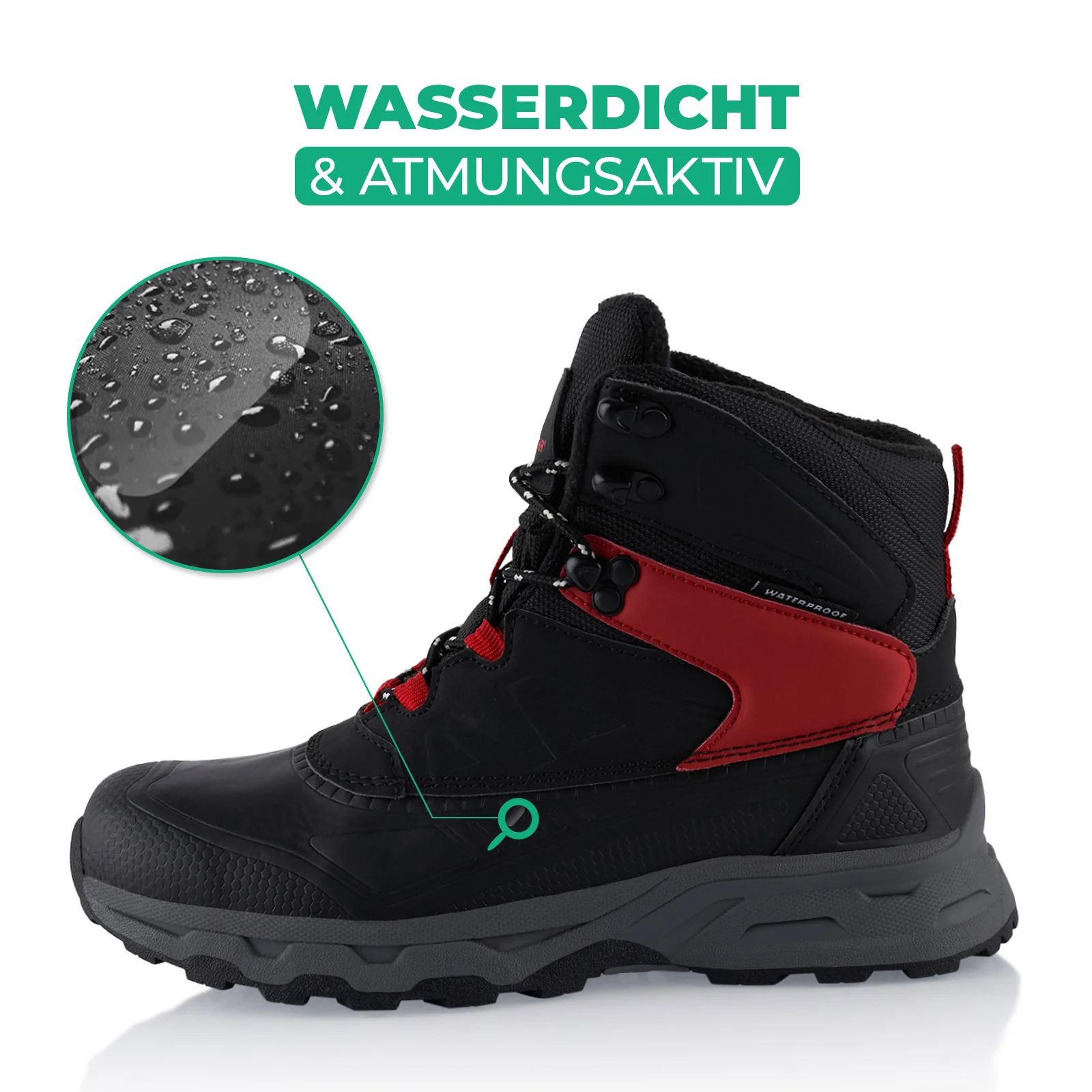 Winterstiefel Wasserdichte Stiefel Warm Gefütterte Wanderschuhe - Image 2