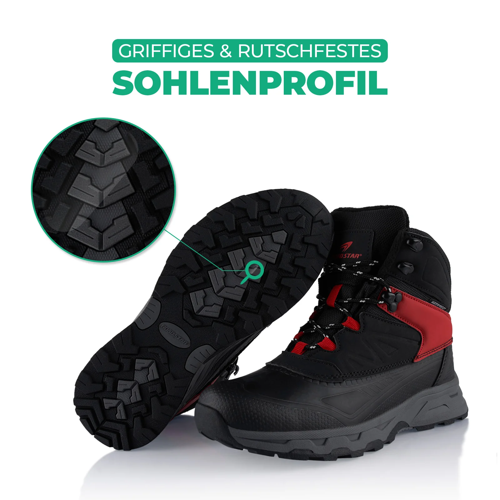 Winterstiefel Wasserdichte Stiefel Warm Gefütterte Wanderschuhe - Image 4