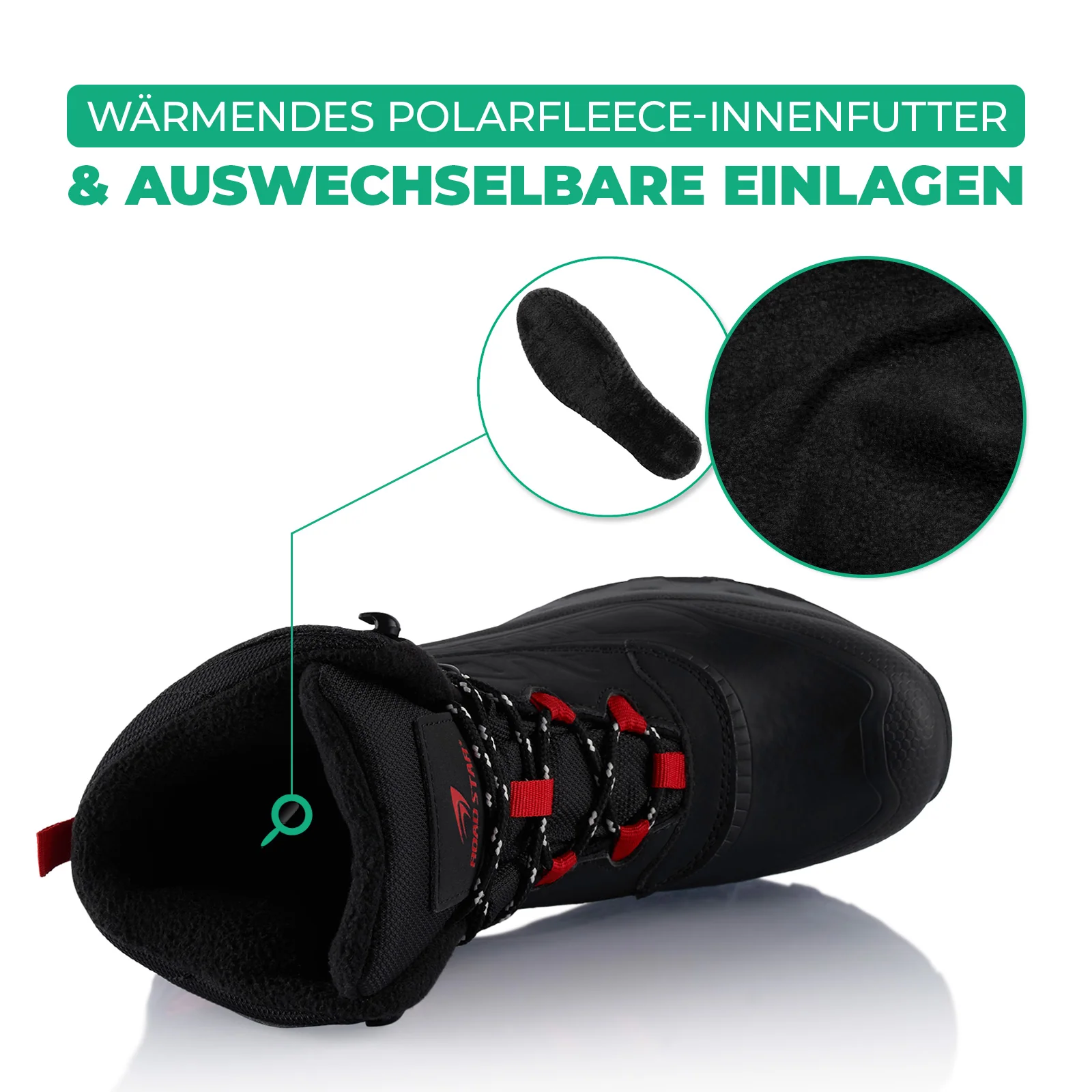 Winterstiefel Wasserdichte Stiefel Warm Gefütterte Wanderschuhe - Image 5