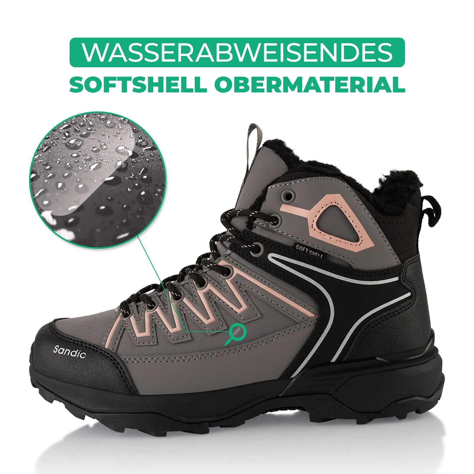 Winterstiefel Warm Gefütterte Softshell Wanderschuhe - Image 2