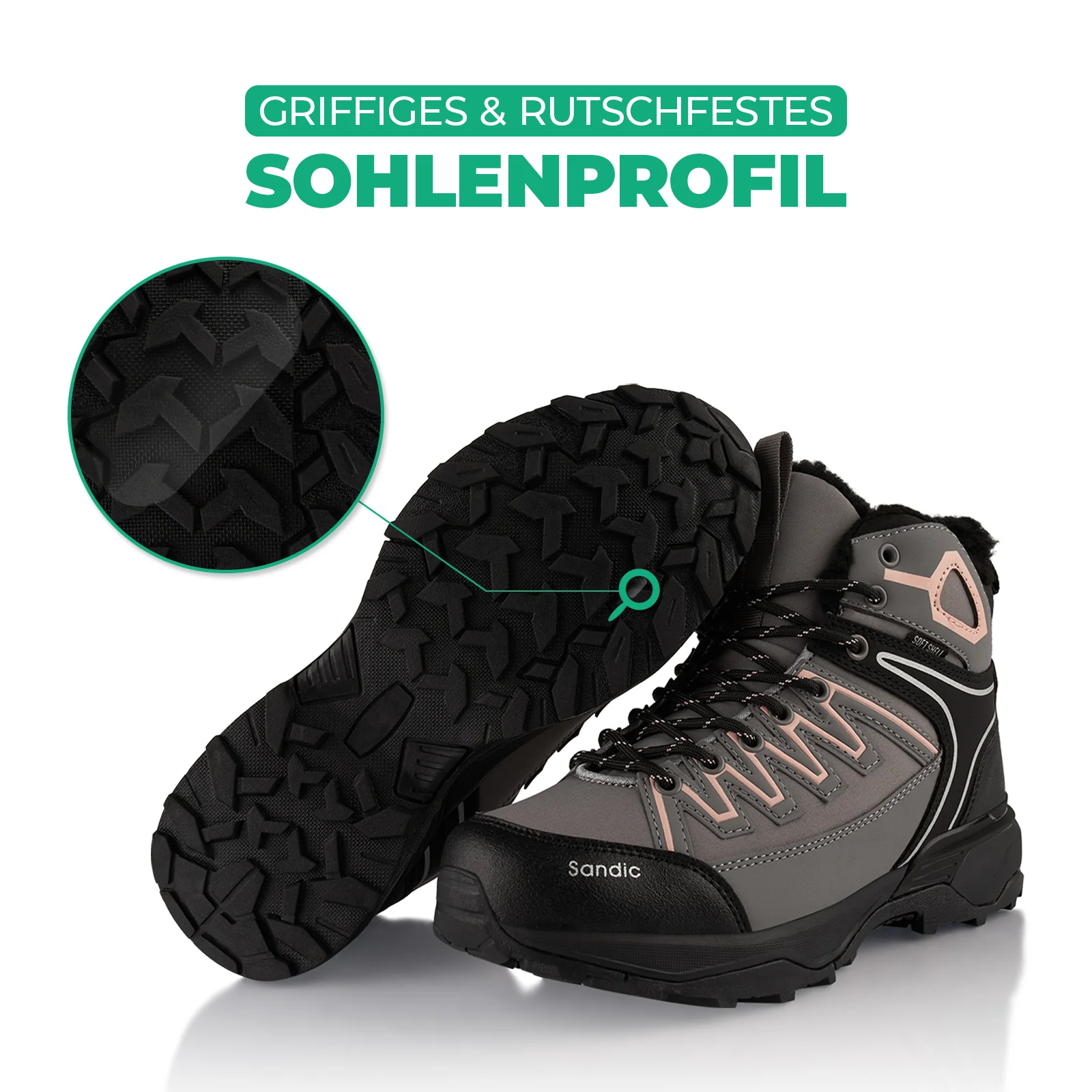 Winterstiefel Warm Gefütterte Softshell Wanderschuhe - Image 4