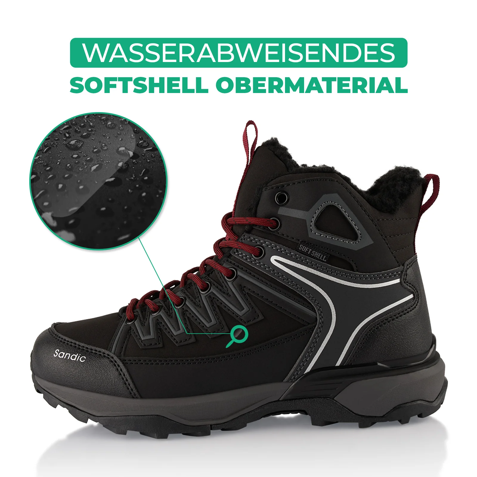 Winterstiefel Warm Gefütterte Softshell Wanderschuhe - Image 2