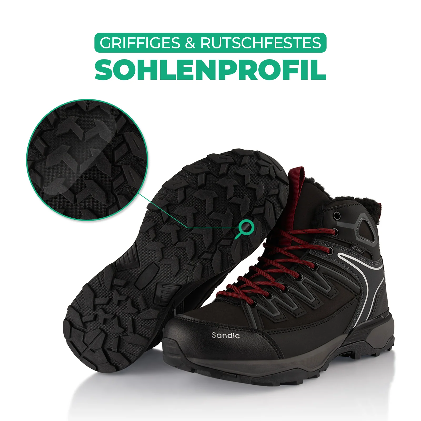 Winterstiefel Warm Gefütterte Softshell Wanderschuhe - Image 4