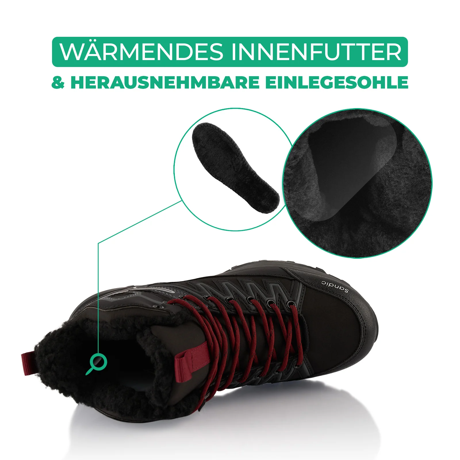 Winterstiefel Warm Gefütterte Softshell Wanderschuhe - Image 5