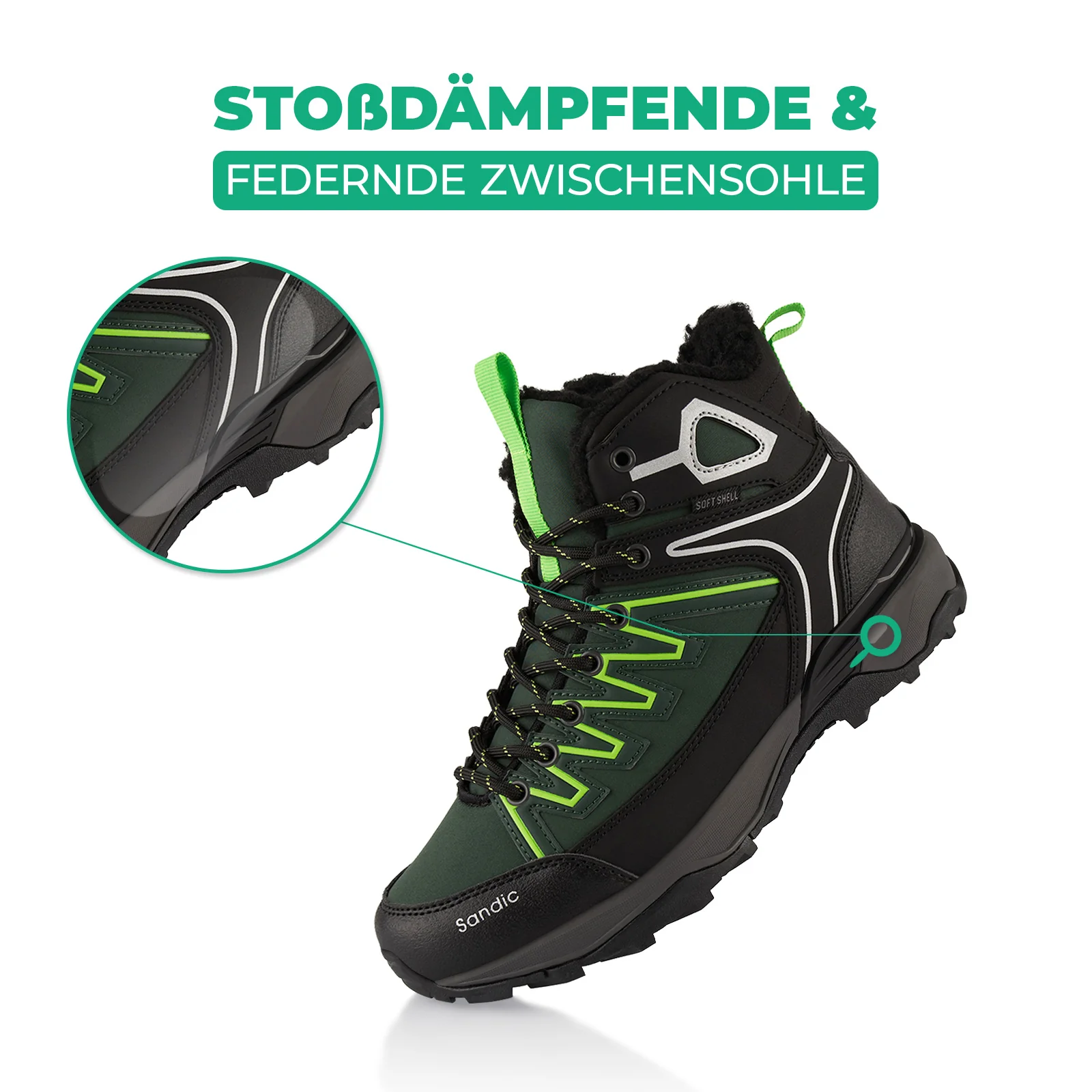 Winterstiefel Warm Gefütterte Softshell Wanderschuhe - Image 3