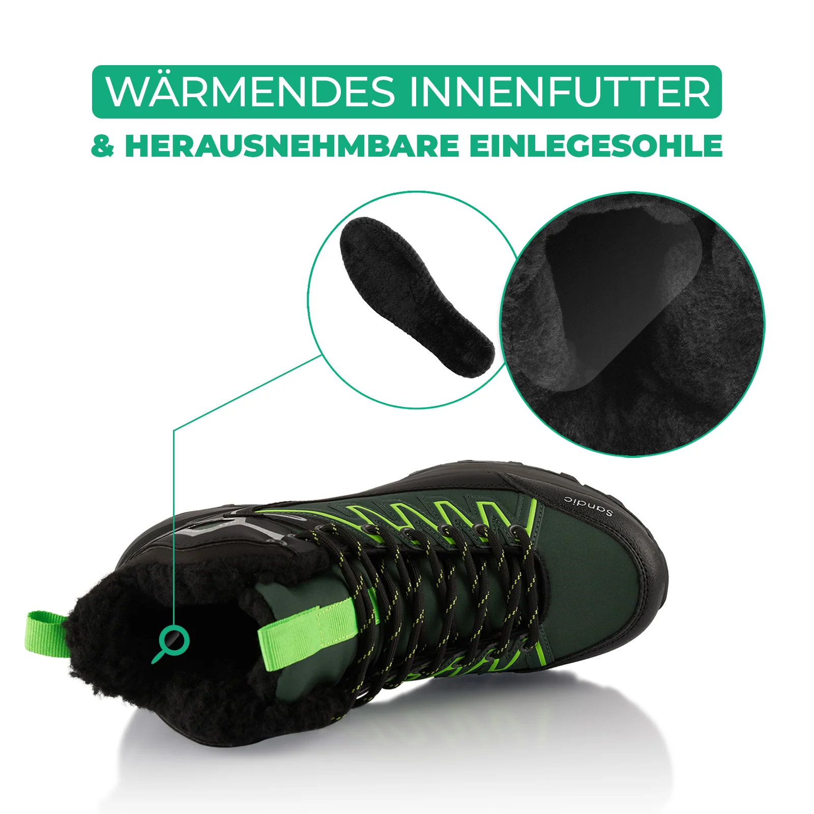 Winterstiefel Warm Gefütterte Softshell Wanderschuhe - Image 5