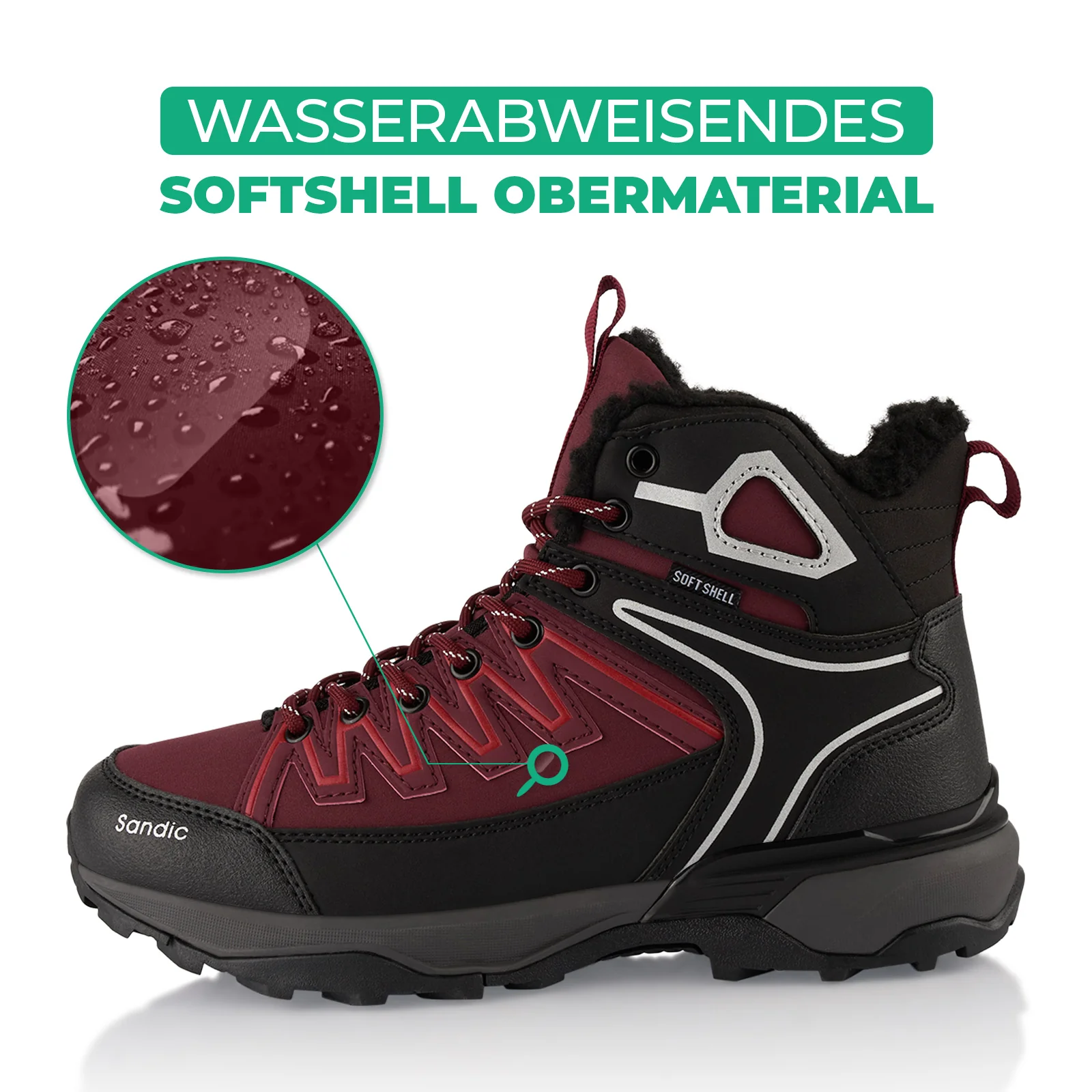Winterstiefel Warm Gefütterte Softshell Wanderschuhe - Image 2