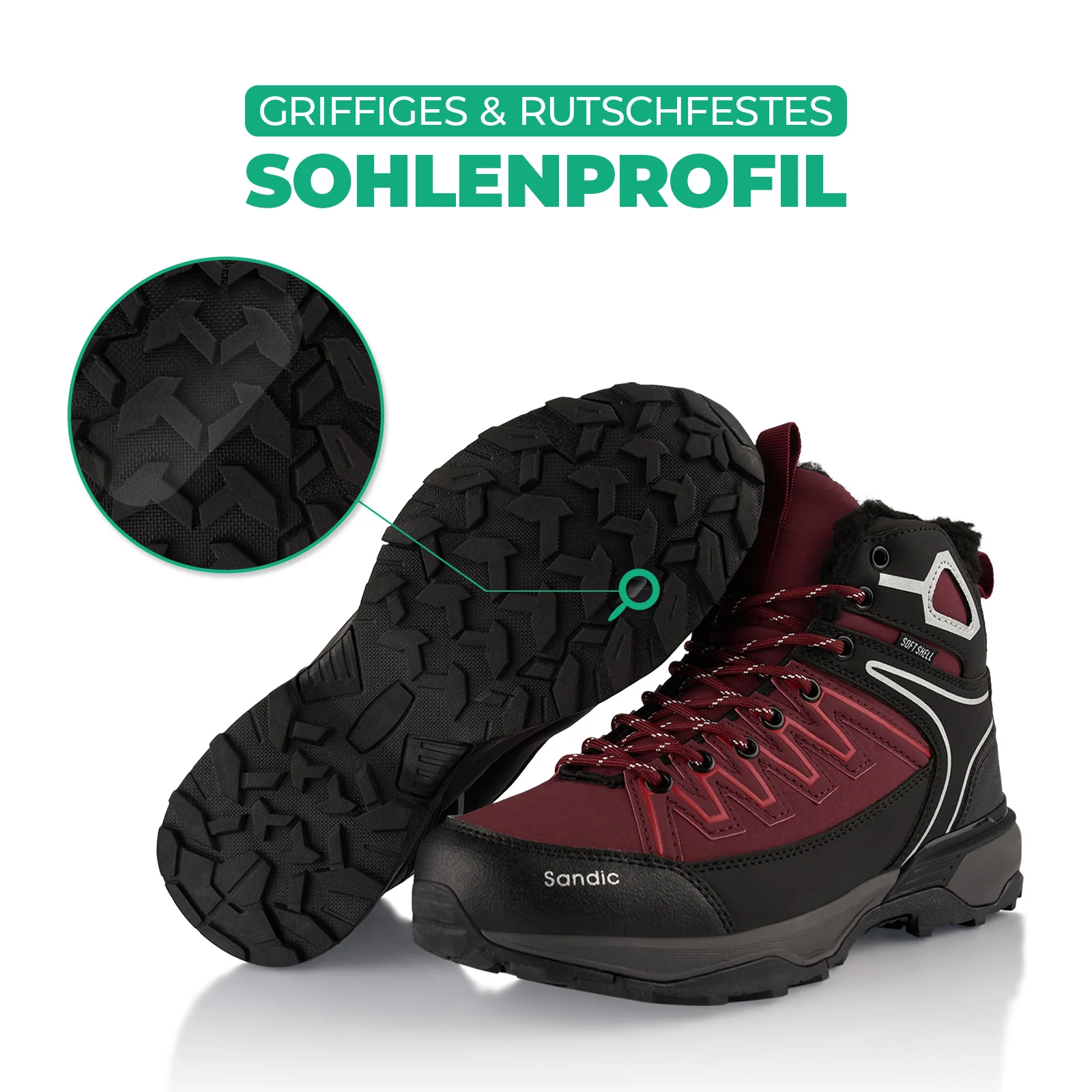 Winterstiefel Warm Gefütterte Softshell Wanderschuhe - Image 4