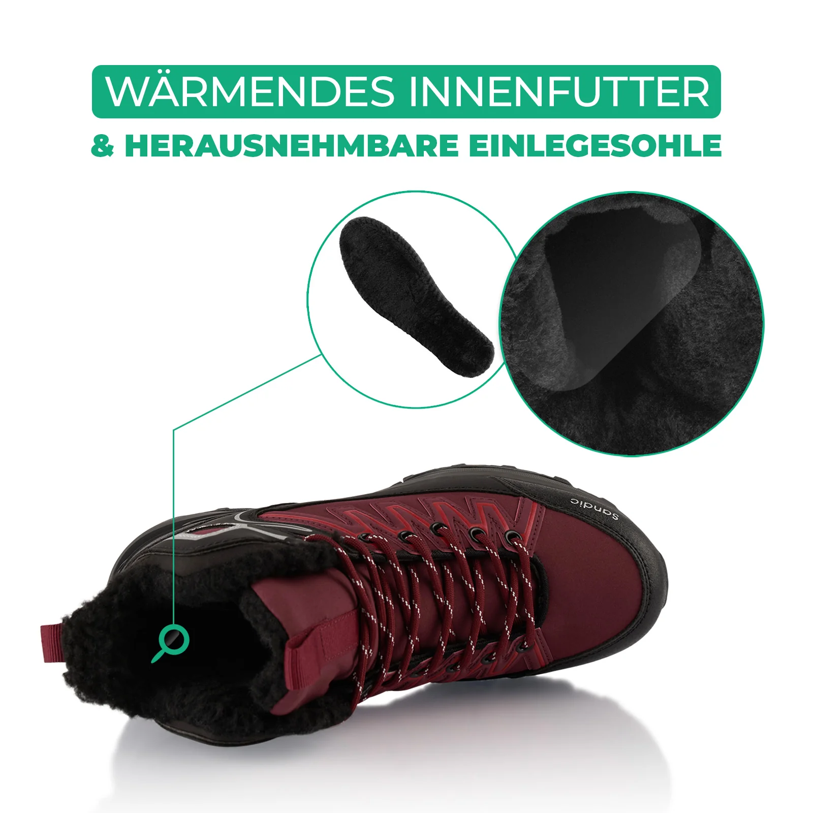 Winterstiefel Warm Gefütterte Softshell Wanderschuhe - Image 5