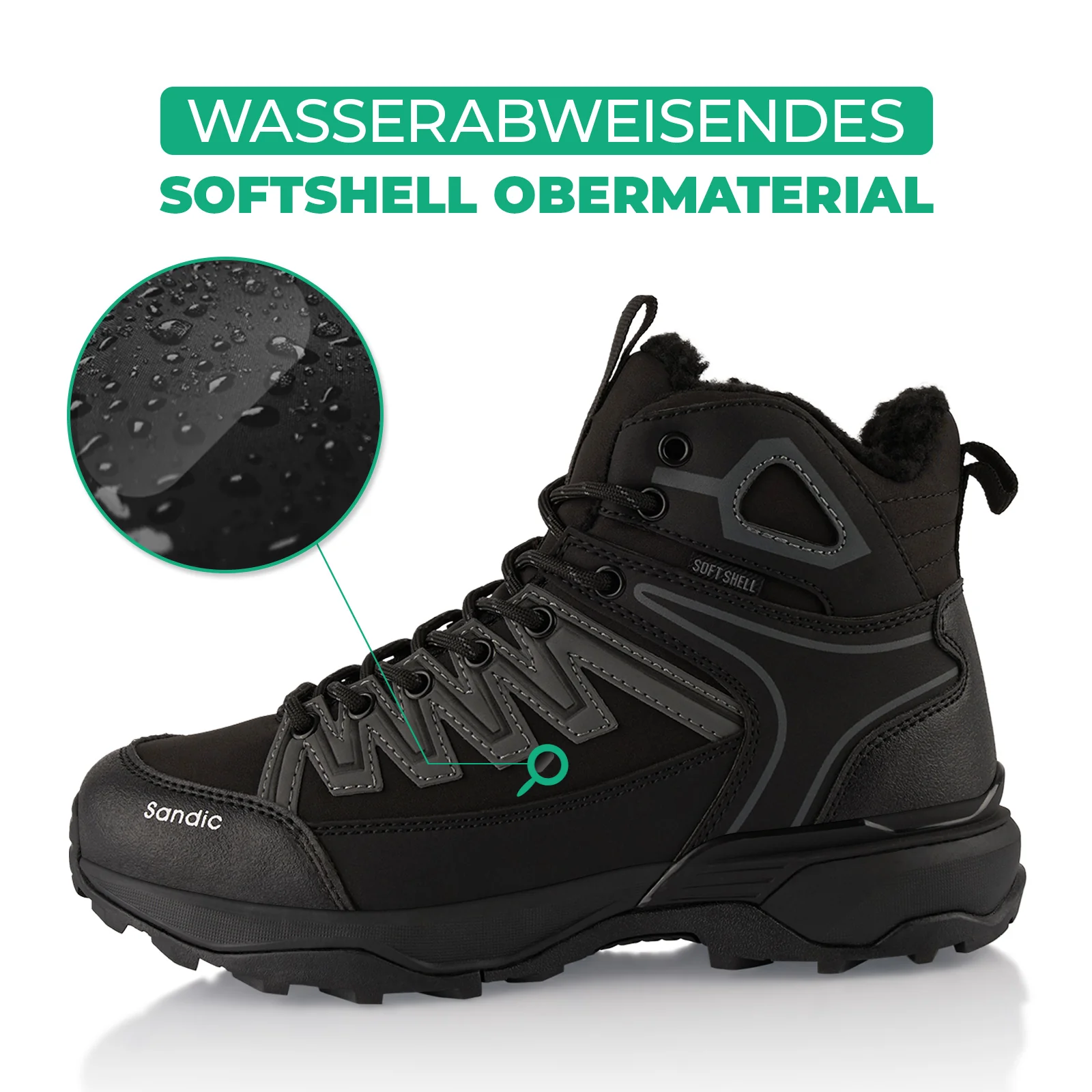 Winterstiefel Warm Gefütterte Softshell Wanderschuhe - Image 2