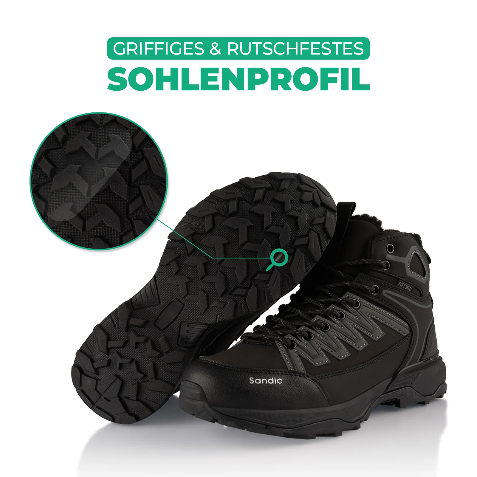 Winterstiefel Warm Gefütterte Softshell Wanderschuhe - Image 4