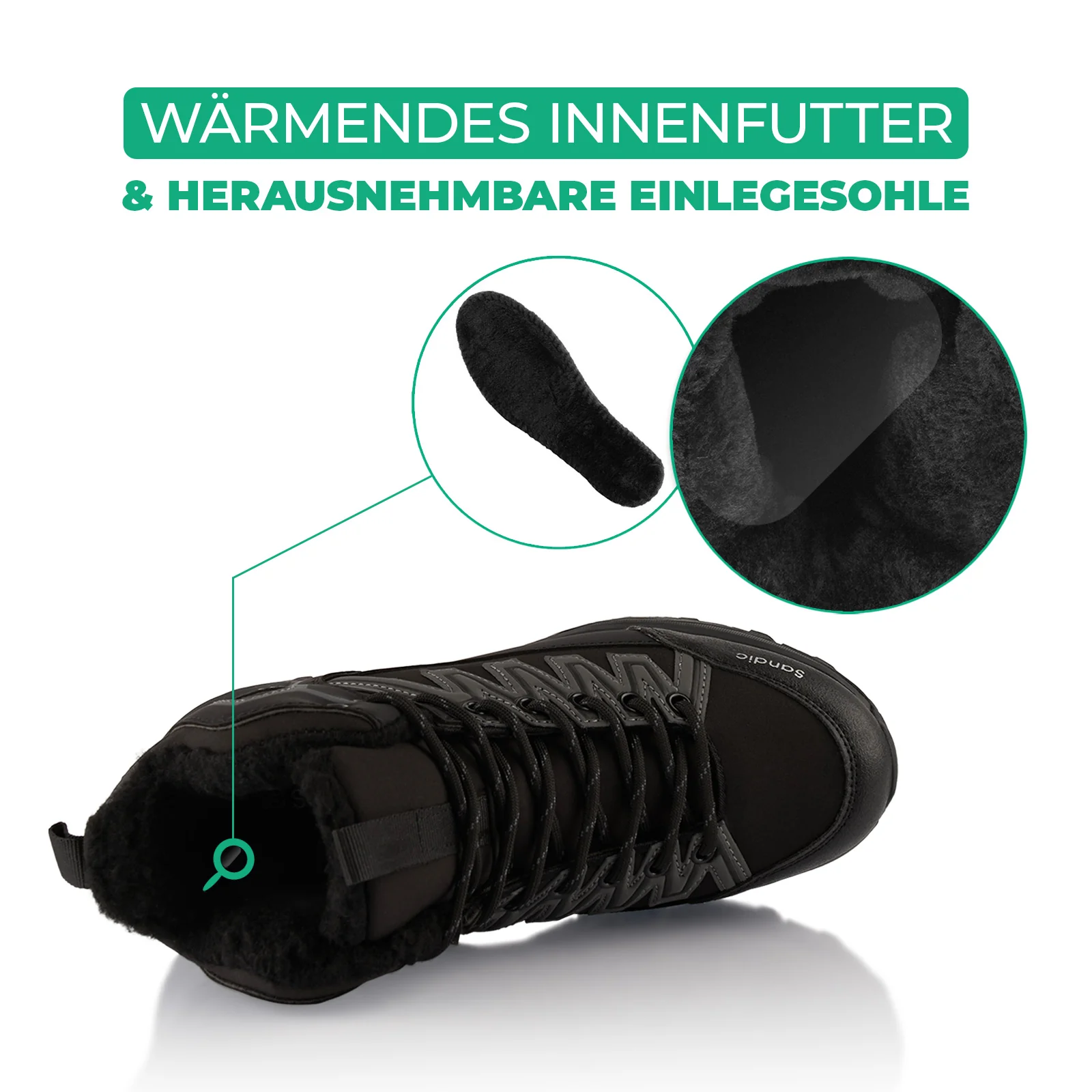 Winterstiefel Warm Gefütterte Softshell Wanderschuhe - Image 5