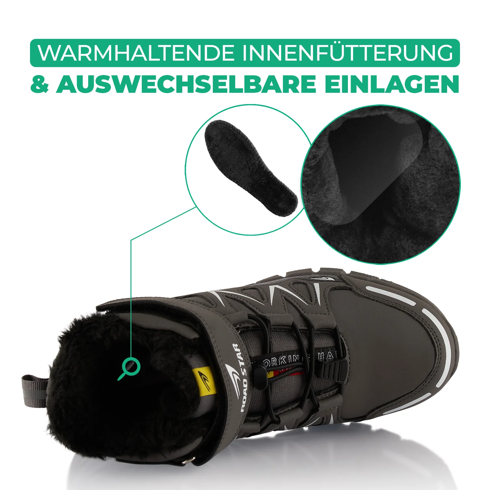 Winterstiefel warm gefütterte Wanderschuhe - Image 5
