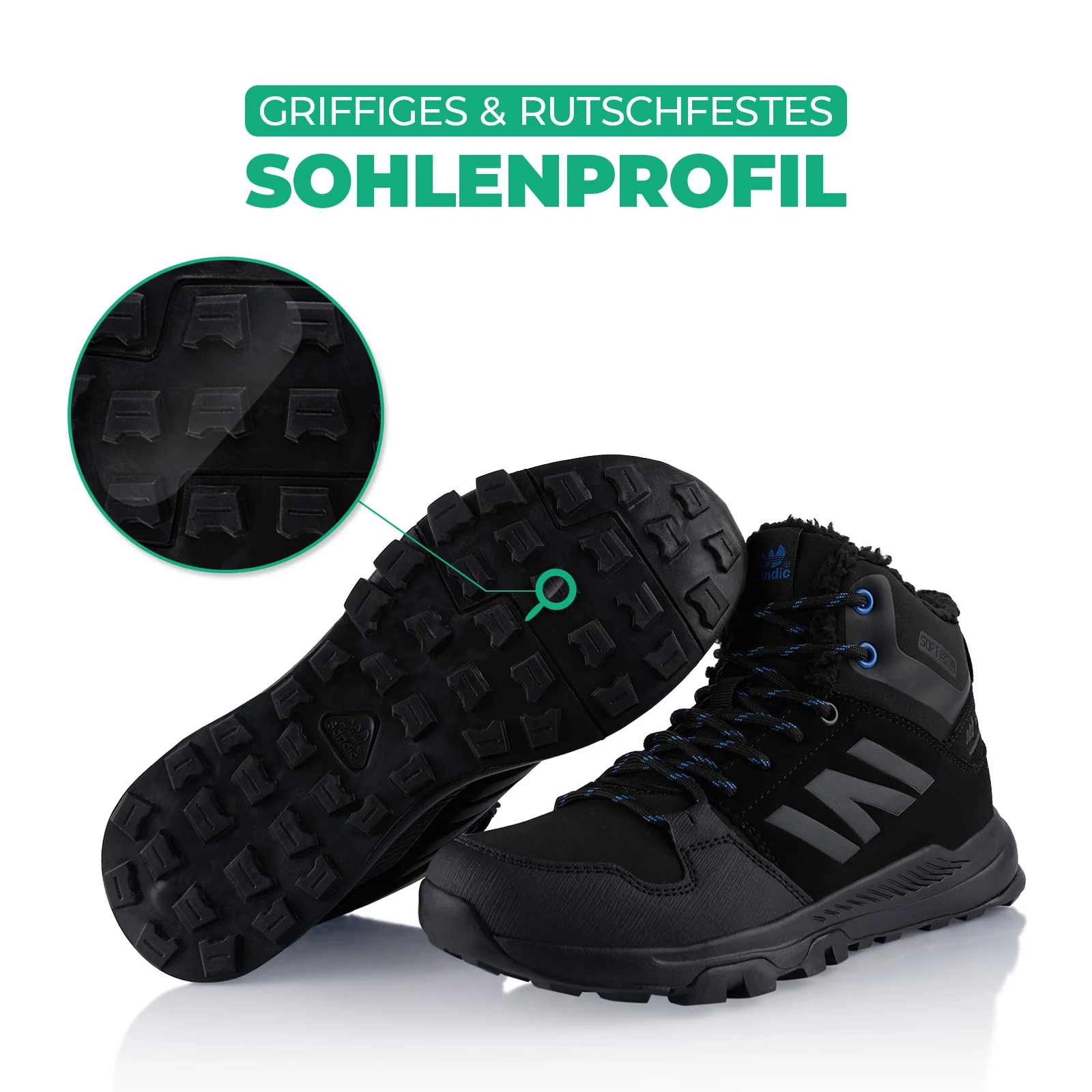 Winterstiefel Warm Gefütterte Wanderschuhe Softshell - Image 4