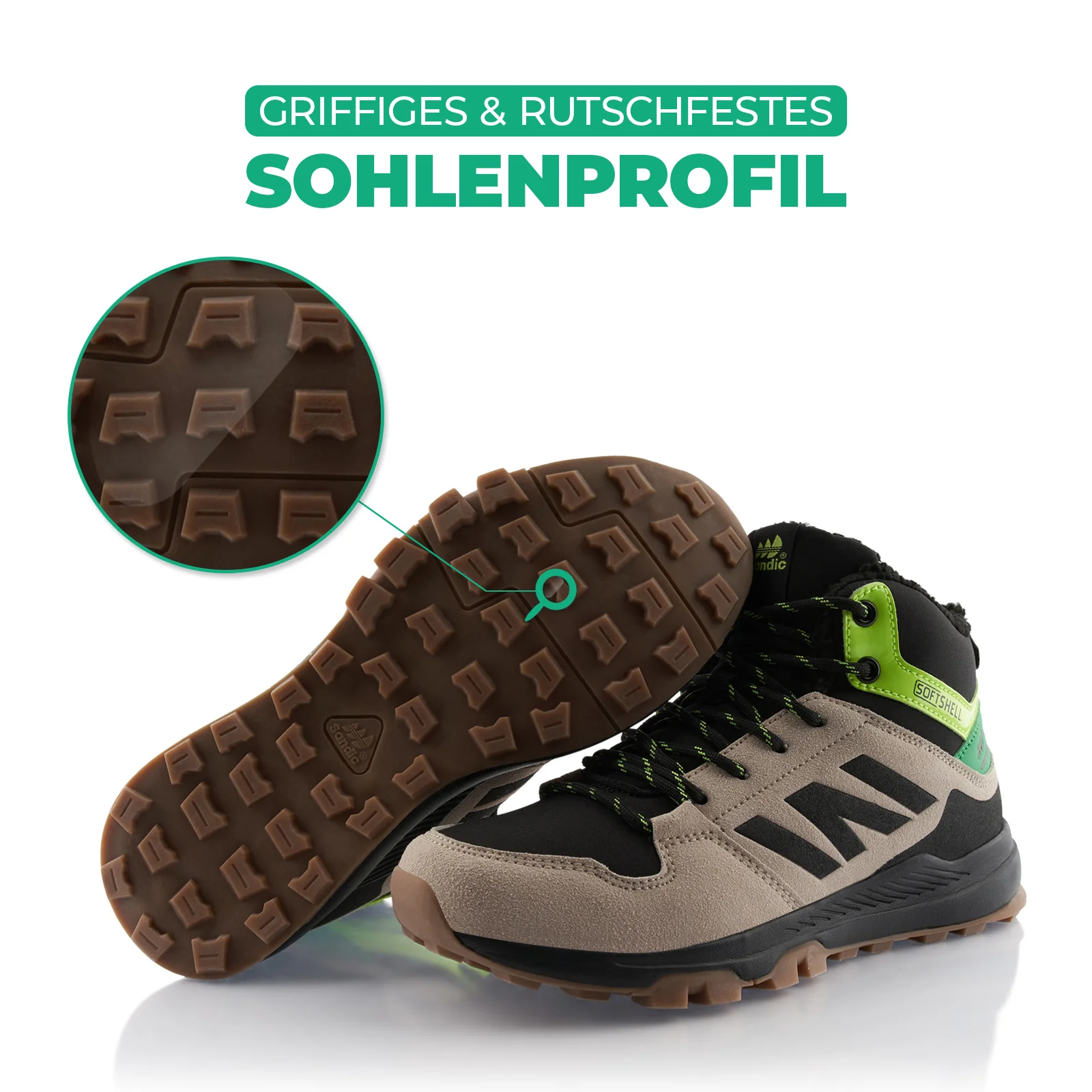 Winterstiefel Warm Gefütterte Wanderschuhe Softshell - Image 4