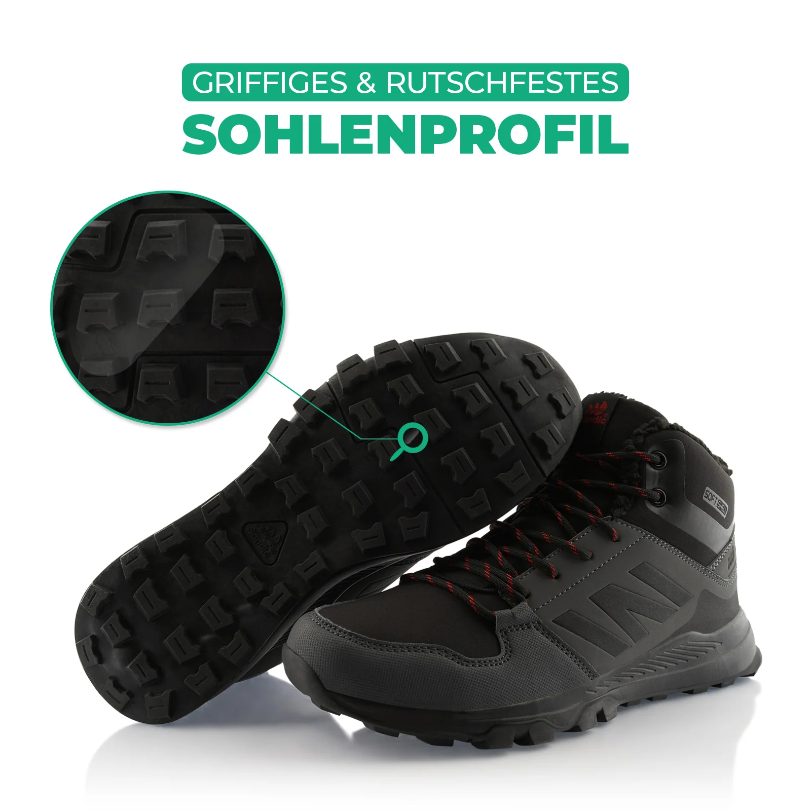 Winterstiefel Warm Gefütterte Wanderschuhe Softshell - Image 4
