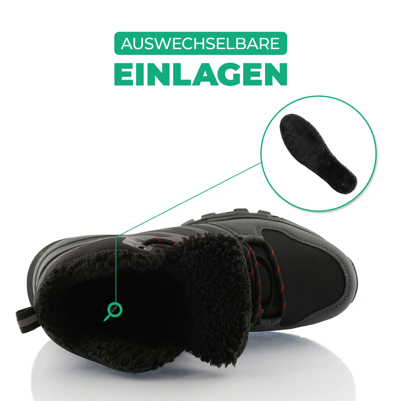 Winterstiefel Warm Gefütterte Wanderschuhe Softshell - Image 5
