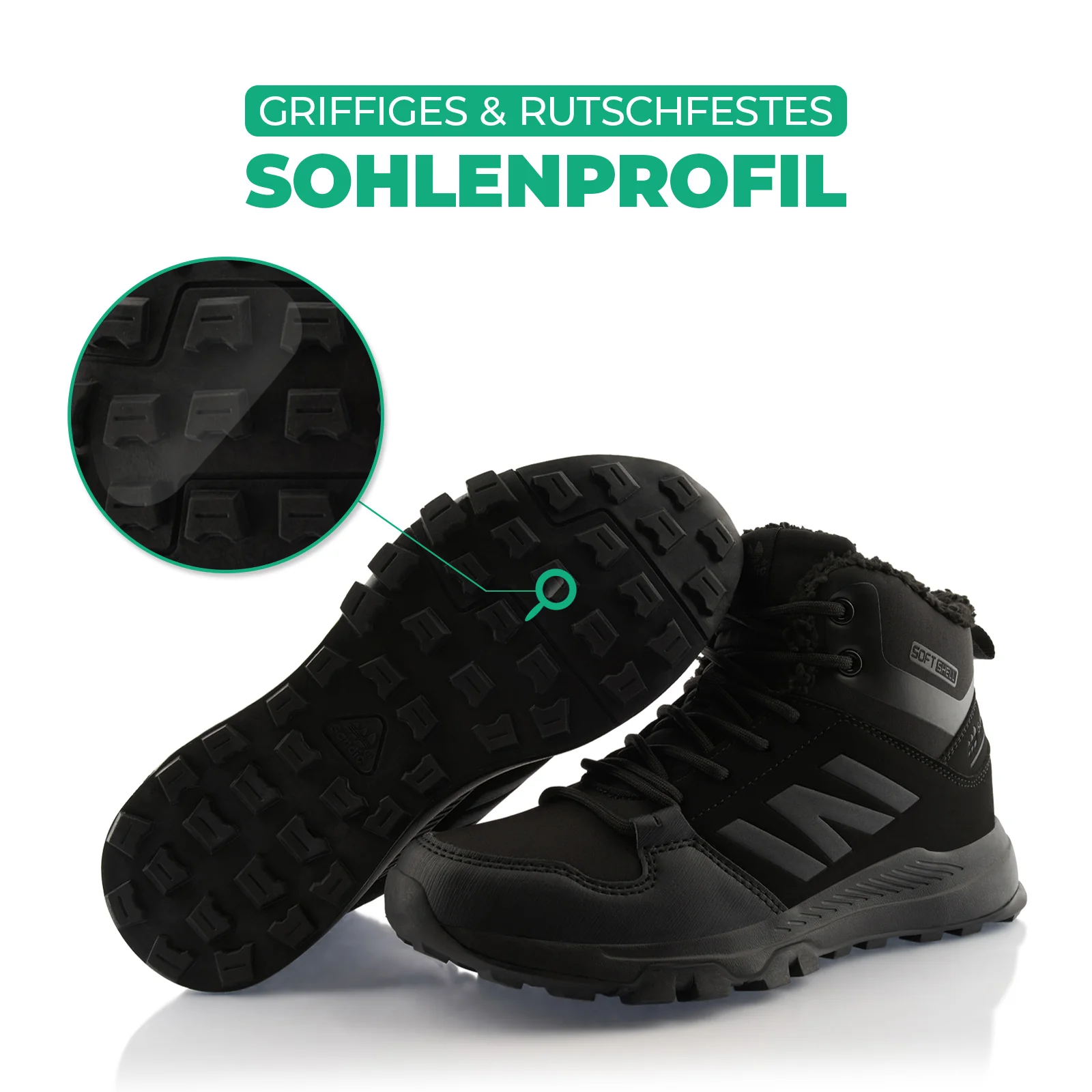 Winterstiefel Warm Gefütterte Wanderschuhe Softshell - Image 4