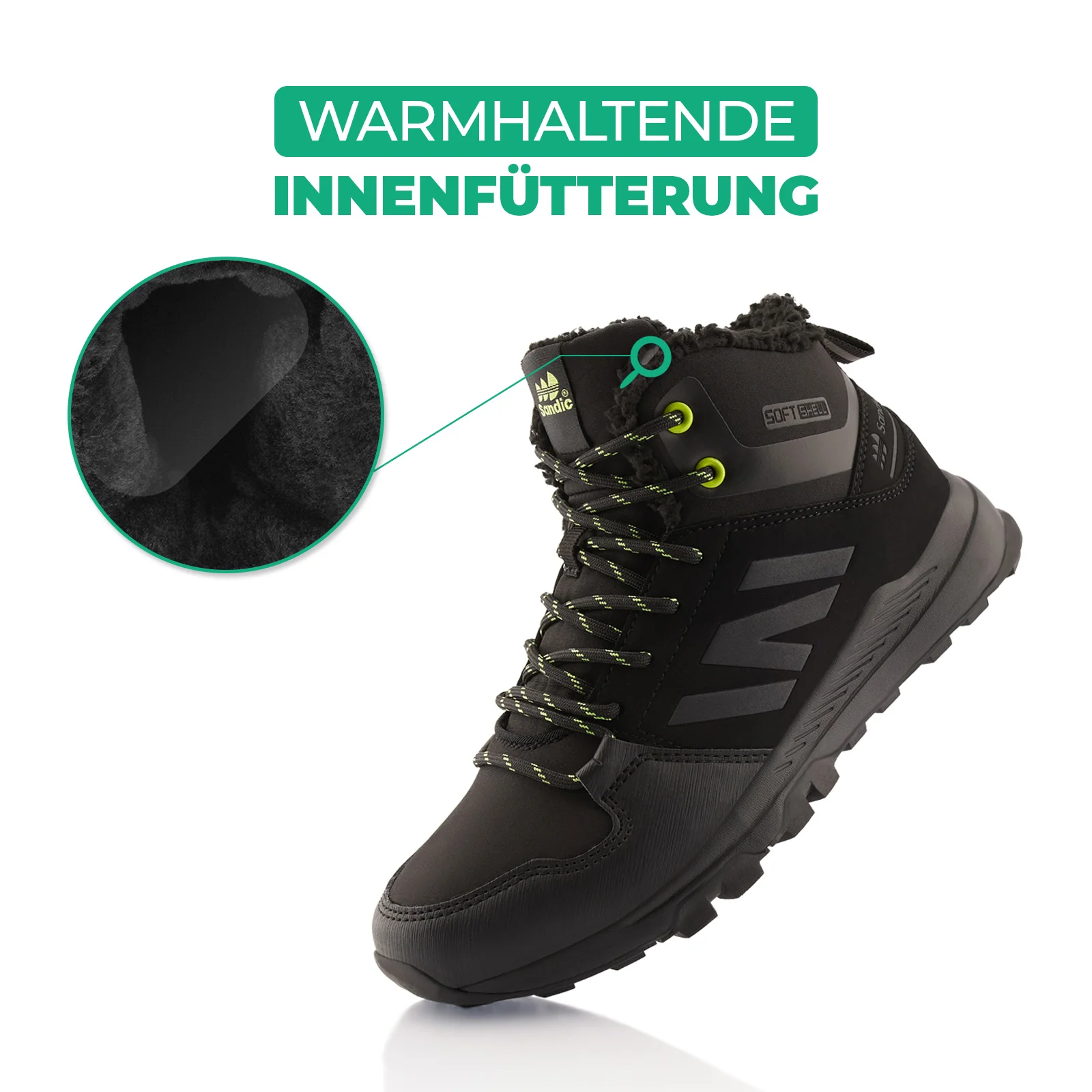 Winterstiefel Warm Gefütterte Wanderschuhe Softshell - Image 3