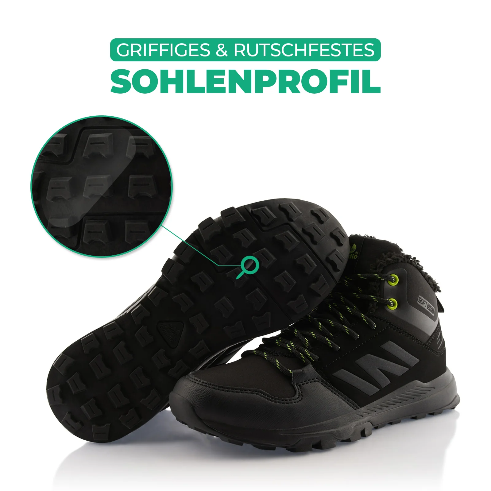 Winterstiefel Warm Gefütterte Wanderschuhe Softshell - Image 4