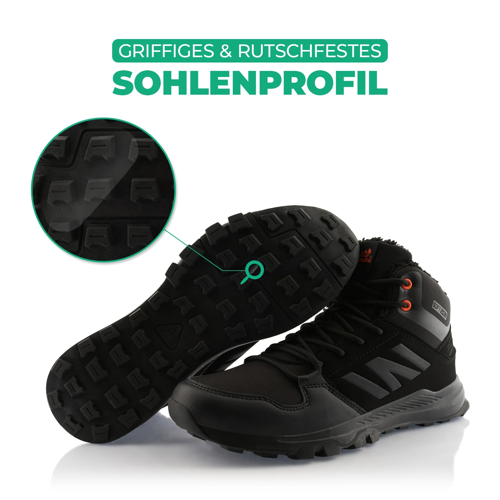 Winterstiefel Warm Gefütterte Wanderschuhe Softshell - Image 4