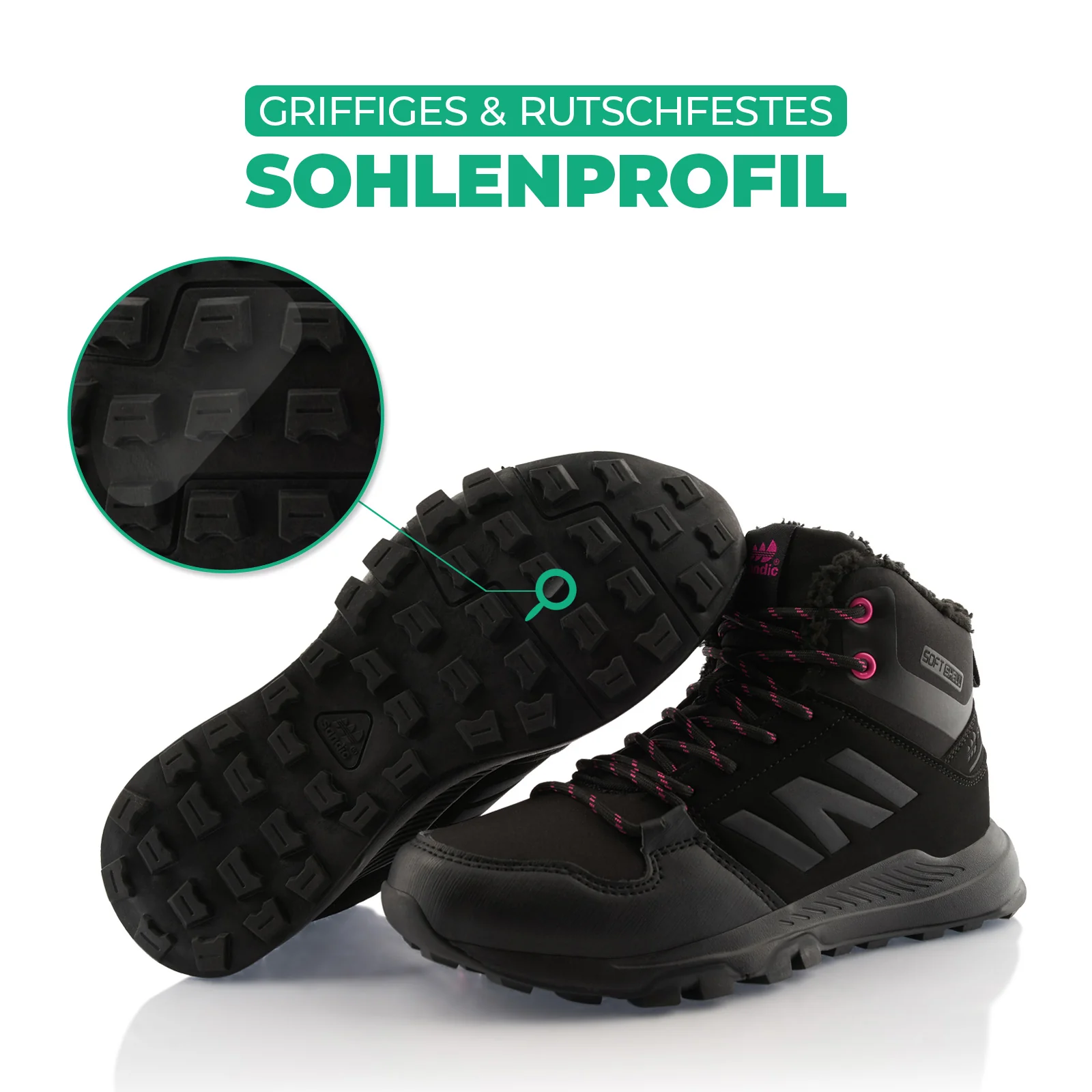Winterstiefel Warm Gefütterte Wanderschuhe Softshell - Image 4