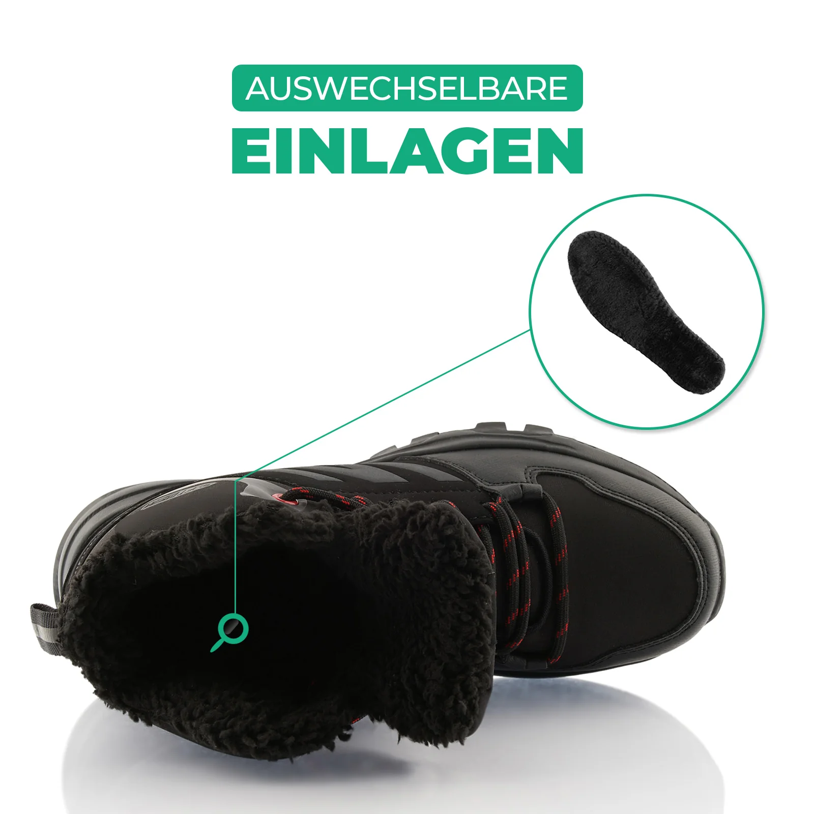 Winterstiefel Warm Gefütterte Wanderschuhe Softshell - Image 5