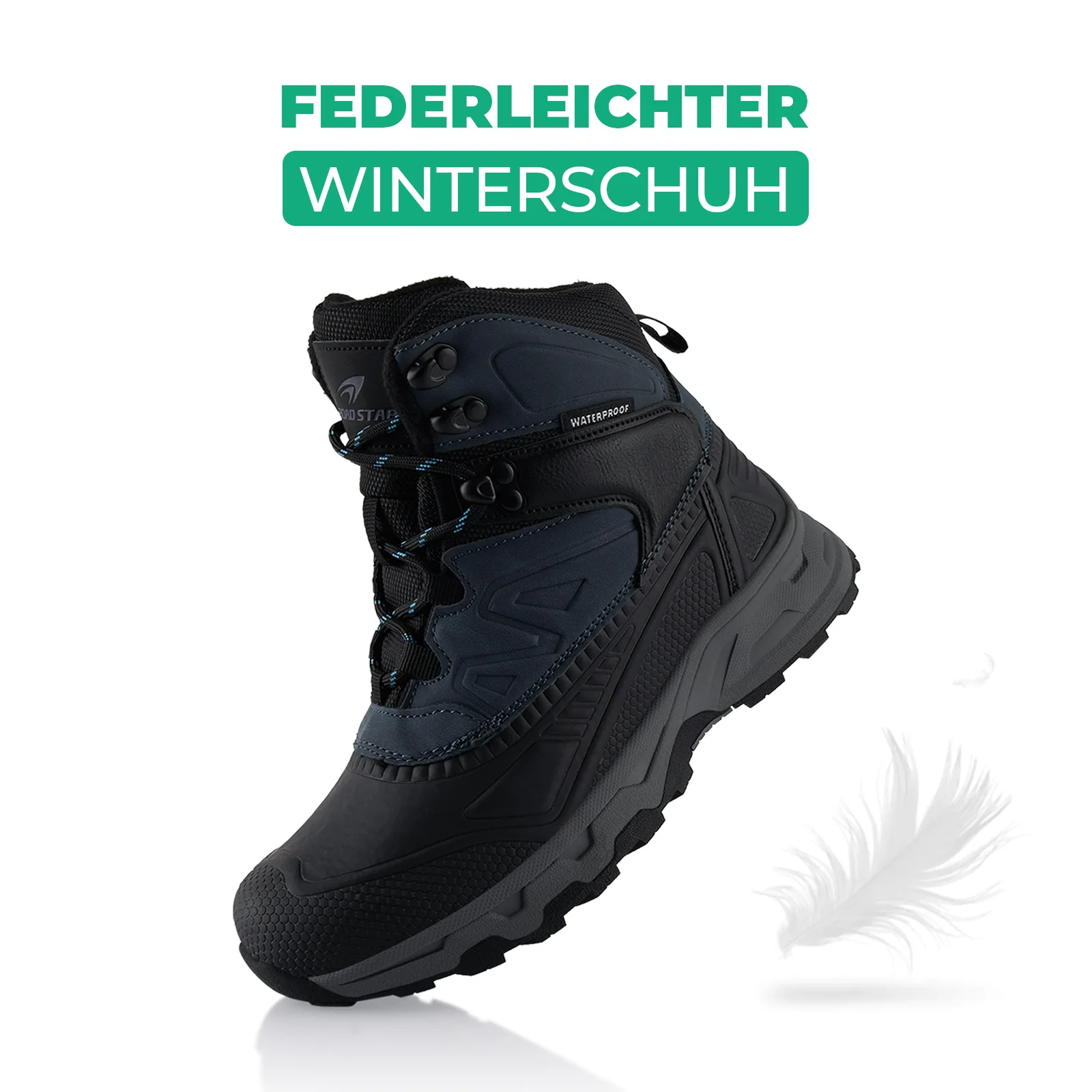 Winterstiefel Wasserdichte Stiefel Warm Gefütterte Wanderschuhe - Image 3