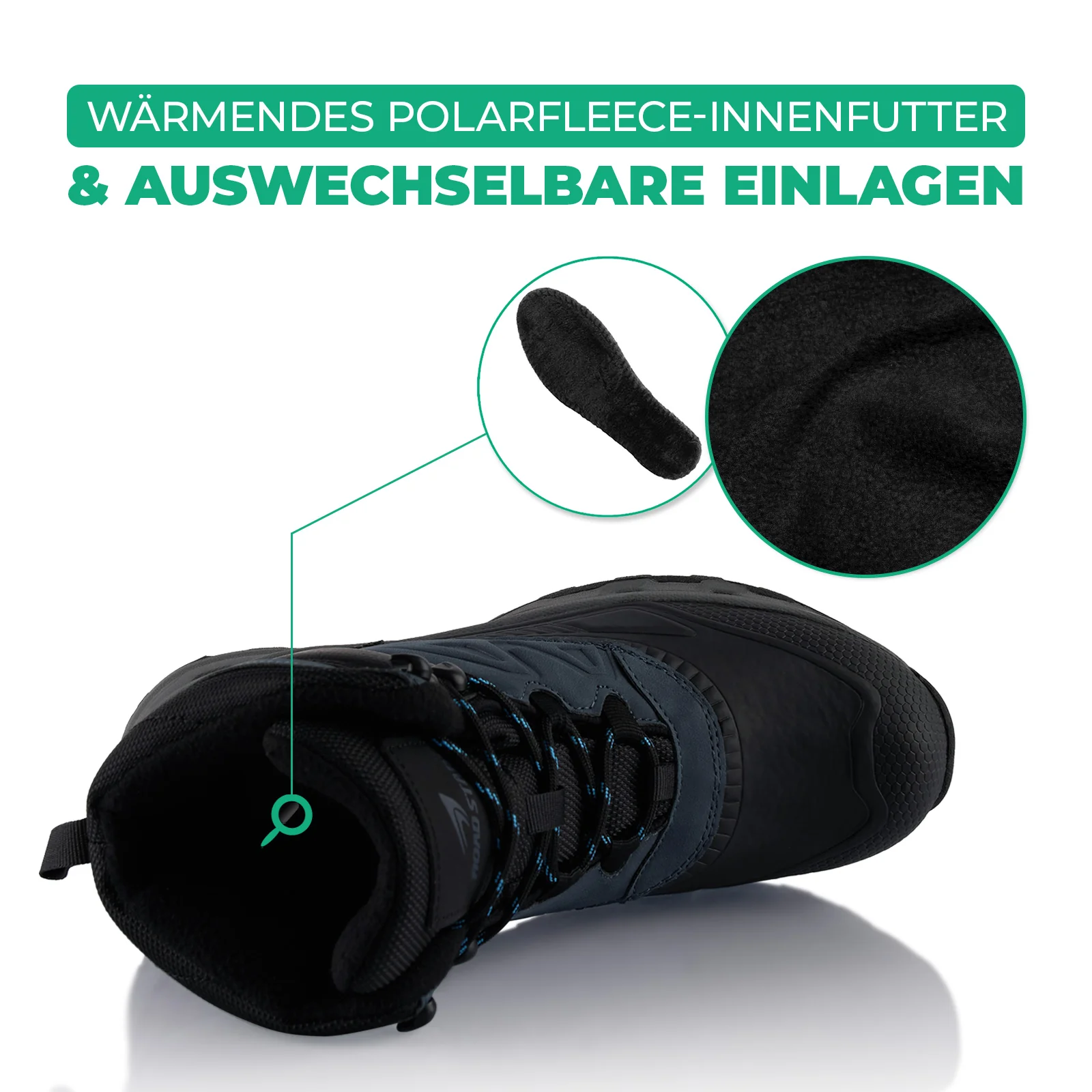 Winterstiefel Wasserdichte Stiefel Warm Gefütterte Wanderschuhe - Image 5