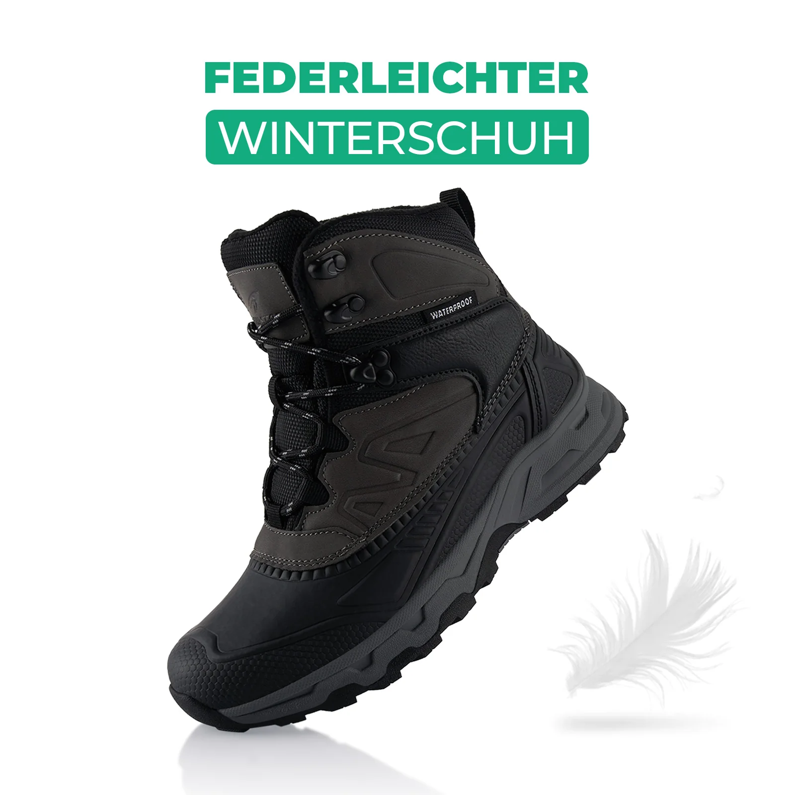 Winterstiefel Wasserdichte Stiefel Warm Gefütterte Wanderschuhe - Image 3