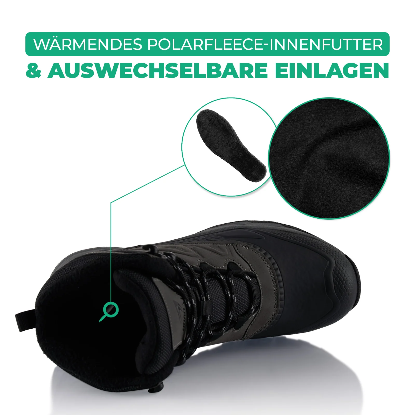 Winterstiefel Wasserdichte Stiefel Warm Gefütterte Wanderschuhe - Image 5