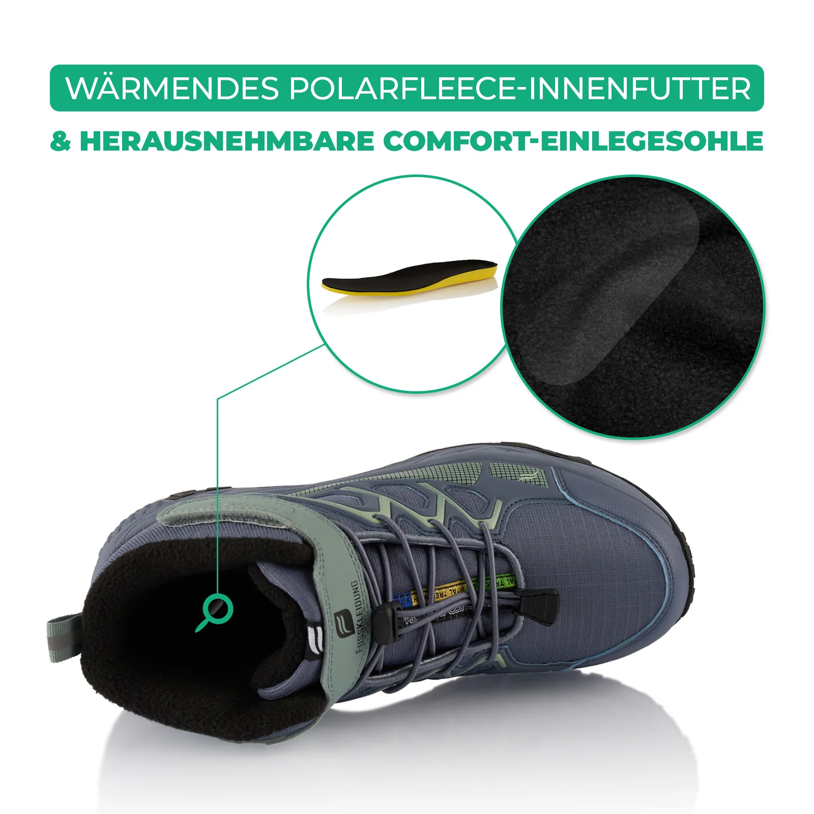 Winterstiefel Wasserdichte Warm Gefütterte Wanderschuhe - Image 5