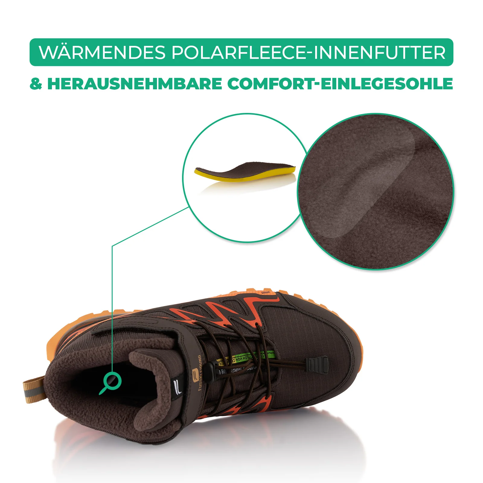 Winterstiefel Wasserdichte Warm Gefütterte Wanderschuhe - Image 5