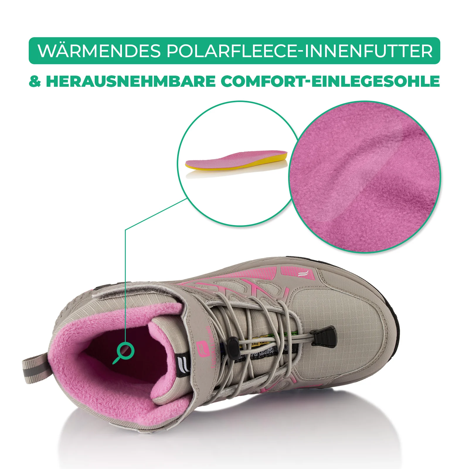 Winterstiefel Wasserdichte Warm Gefütterte Wanderschuhe - Image 5