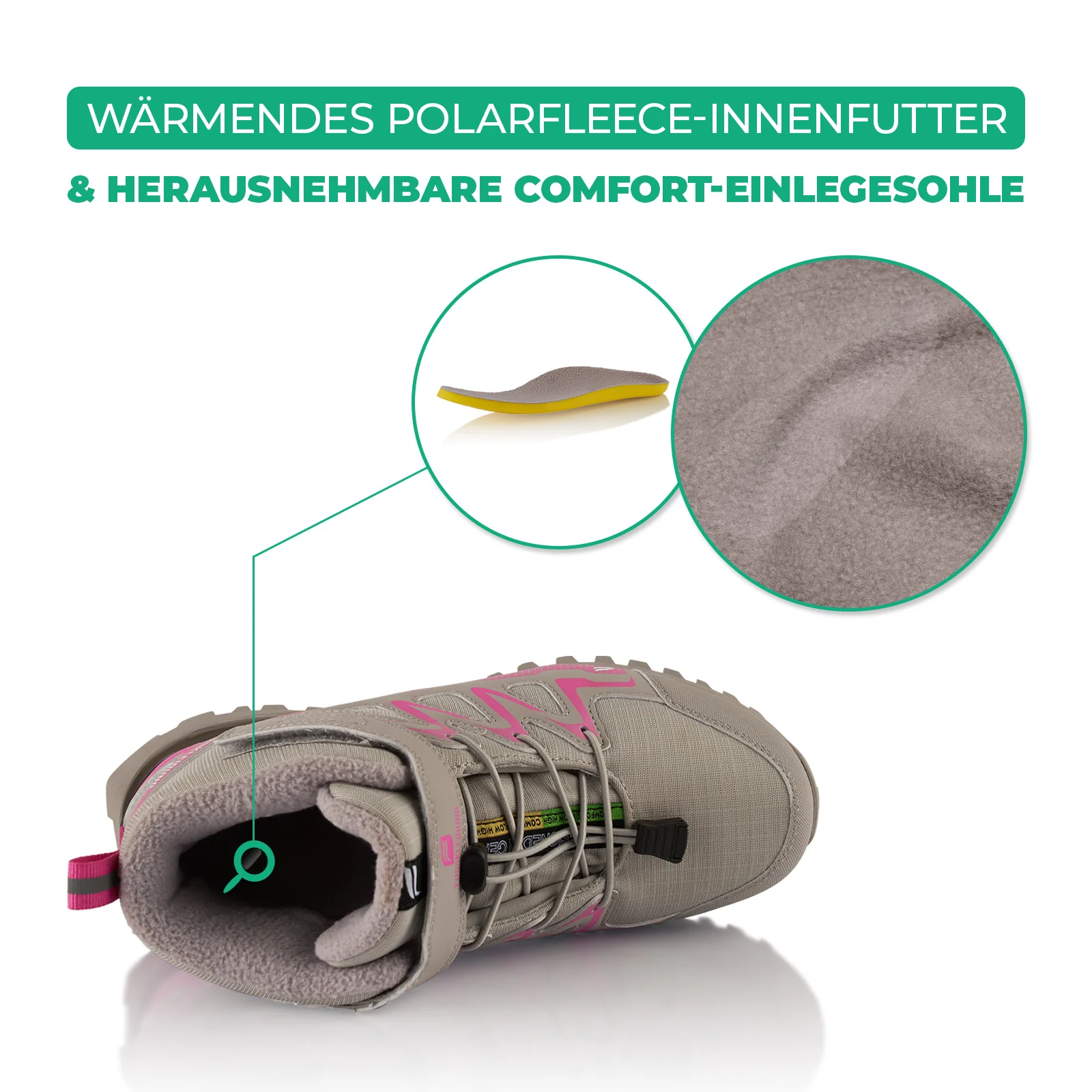Winterstiefel Wasserdichte Warm Gefütterte Wanderschuhe - Image 5