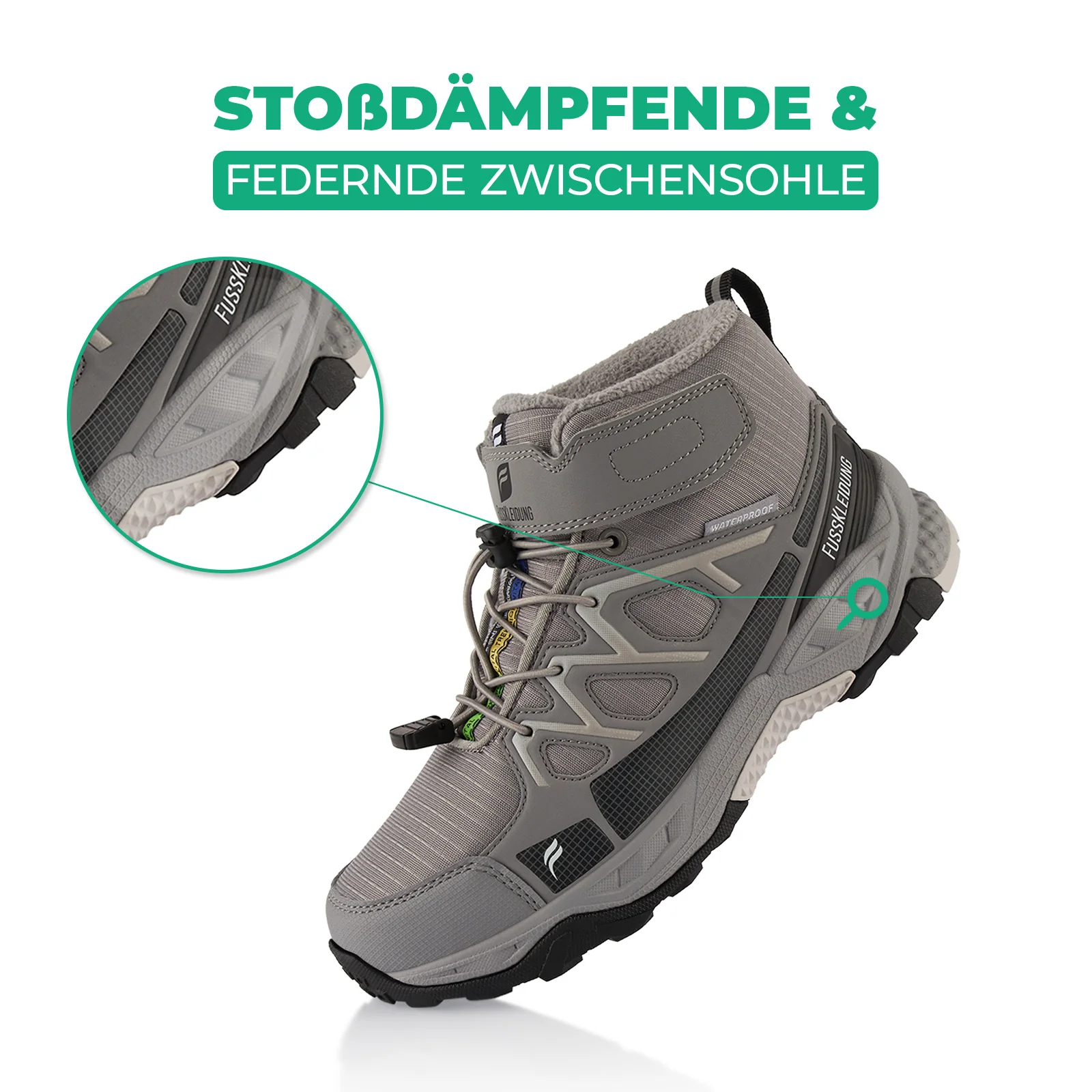 Winterstiefel Wasserdichte Warm Gefütterte Wanderschuhe - Image 3