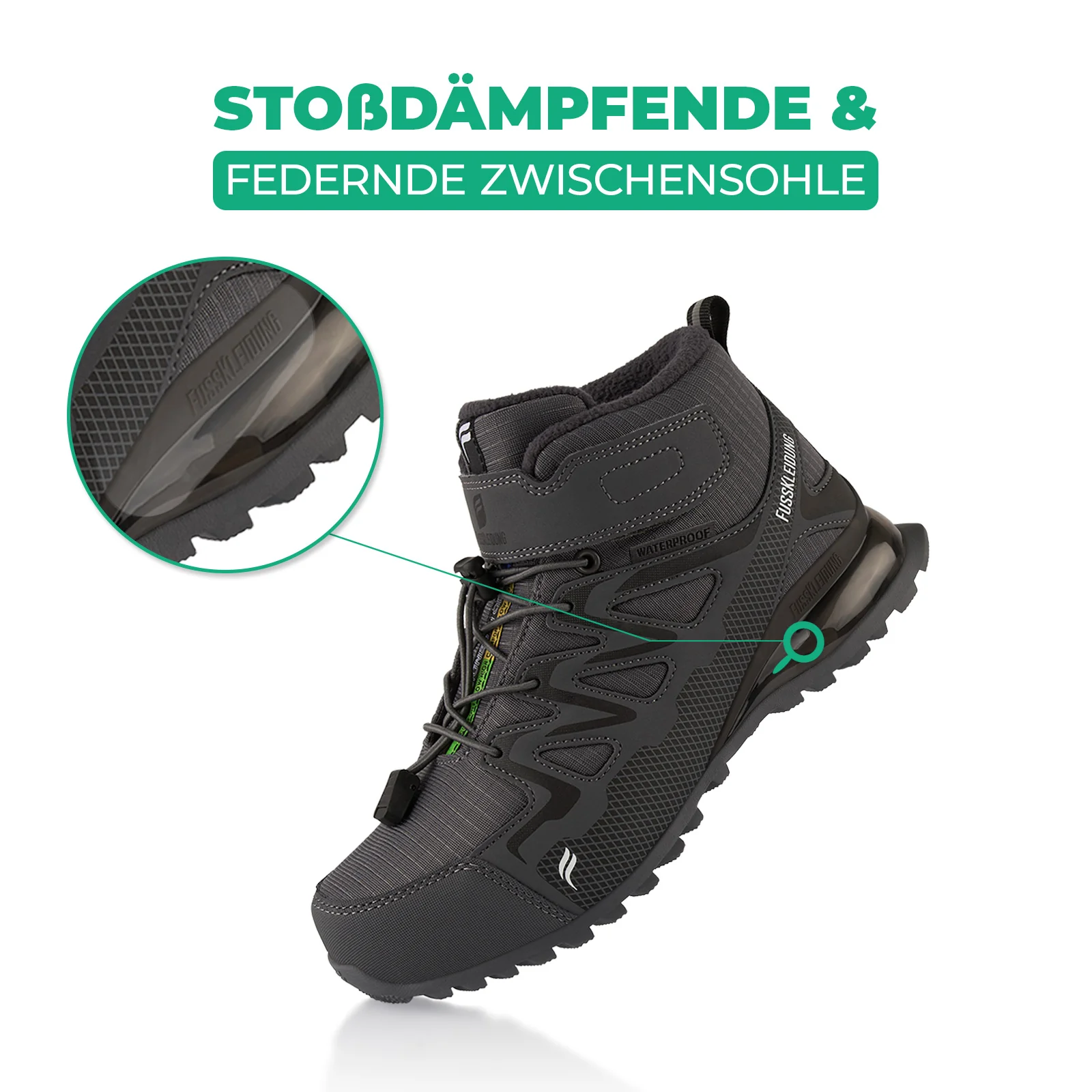 Winterstiefel Wasserdichte Warm Gefütterte Wanderschuhe - Image 3