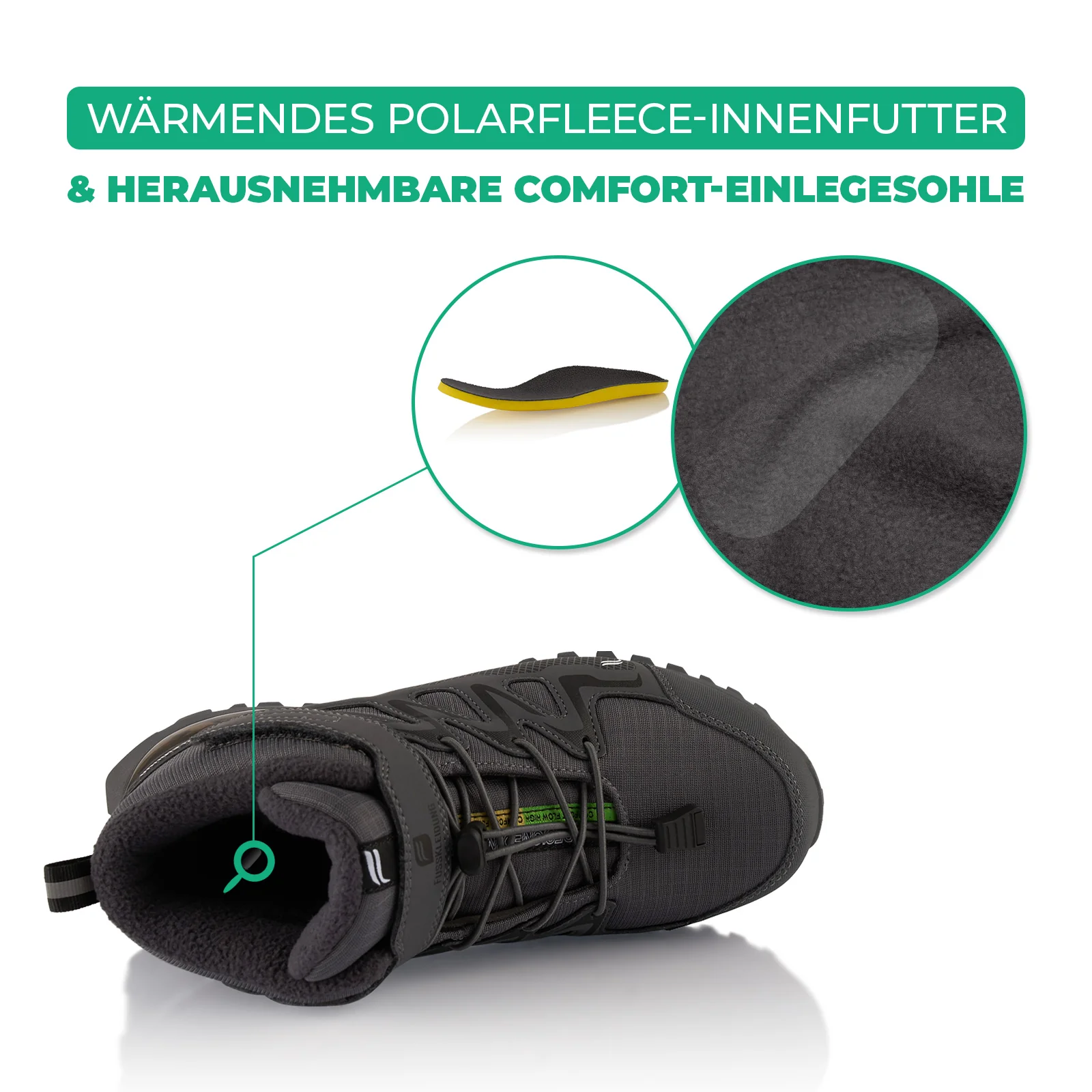 Winterstiefel Wasserdichte Warm Gefütterte Wanderschuhe - Image 5