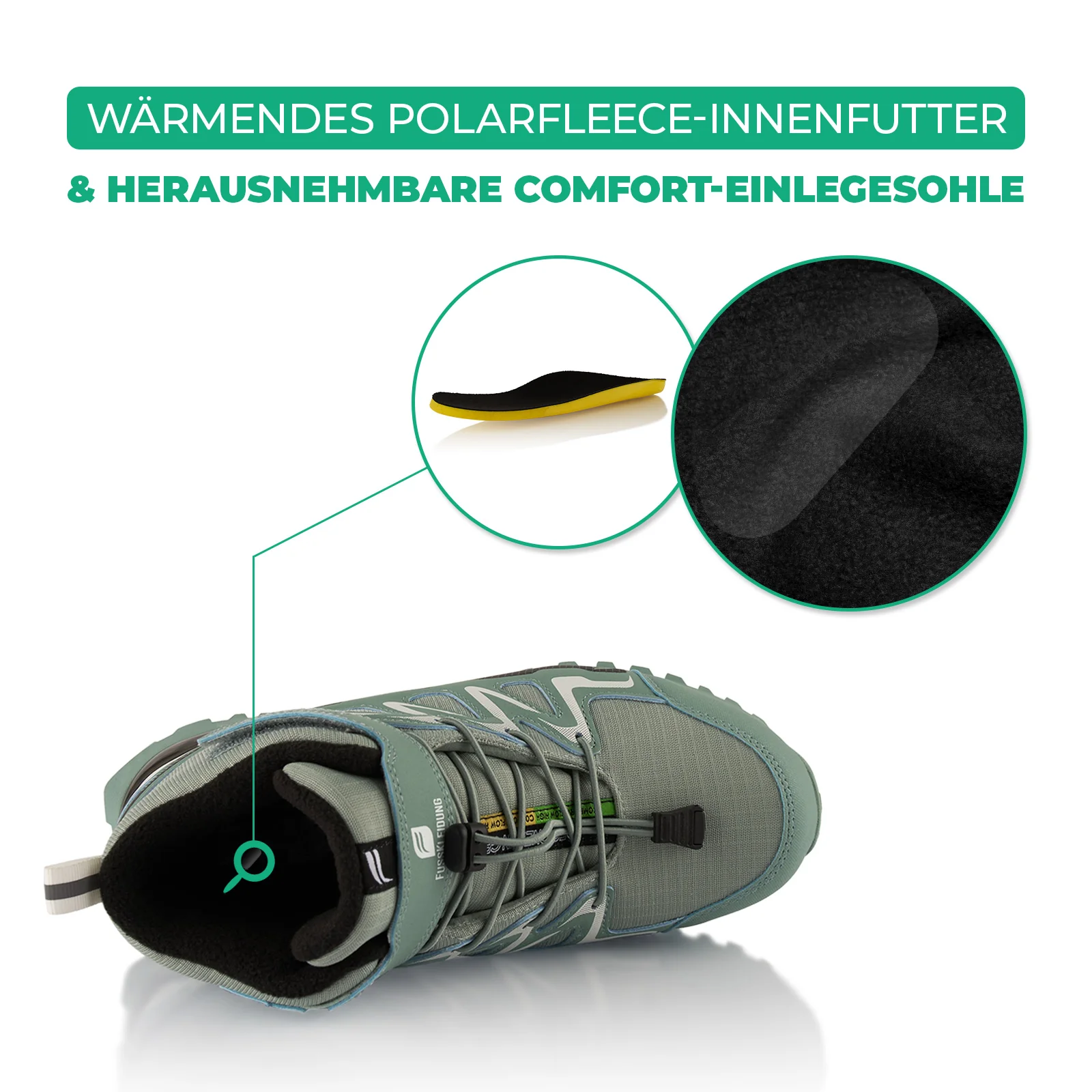 Winterstiefel Wasserdichte Warm Gefütterte Wanderschuhe - Image 5