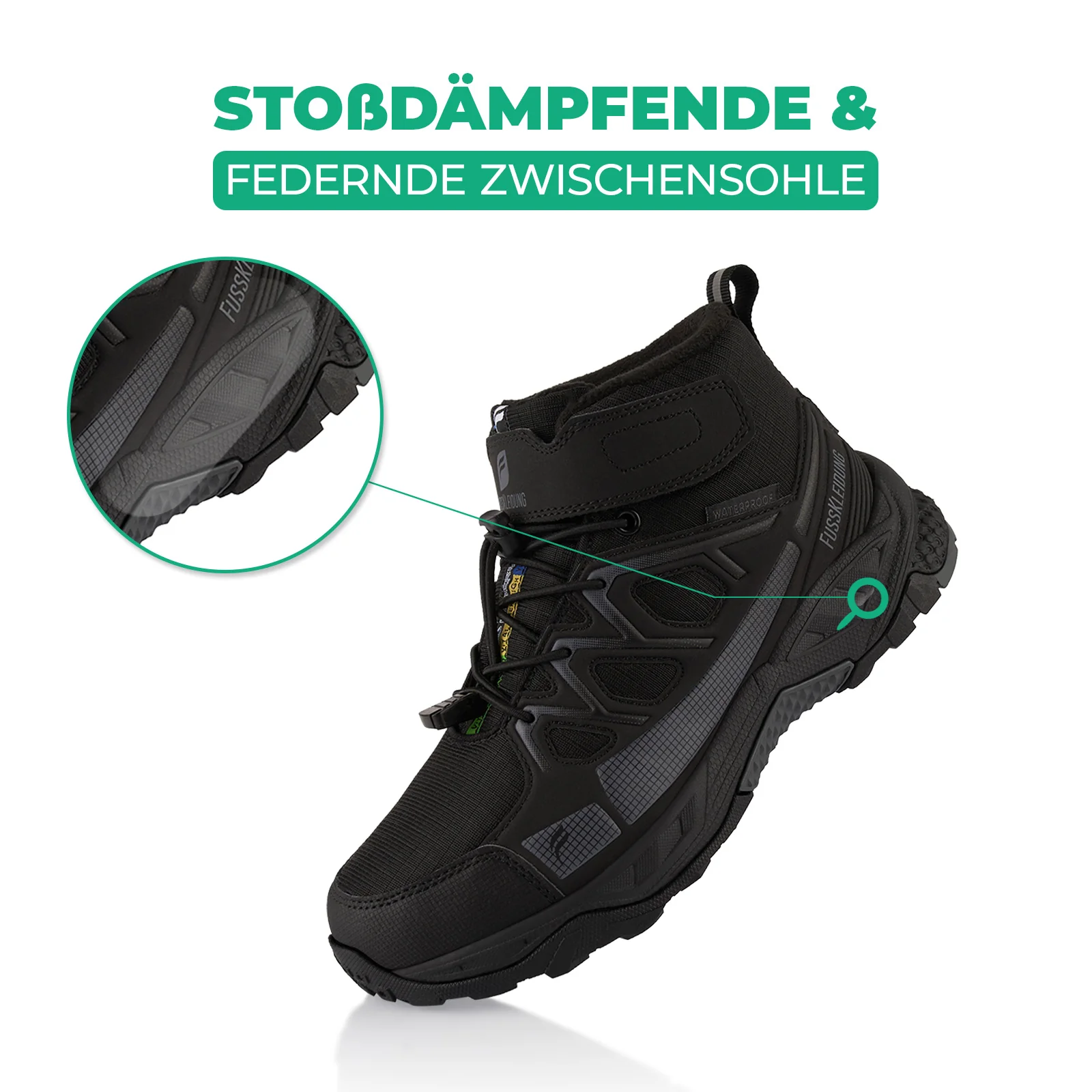 Winterstiefel Wasserdichte Warm Gefütterte Wanderschuhe - Image 3