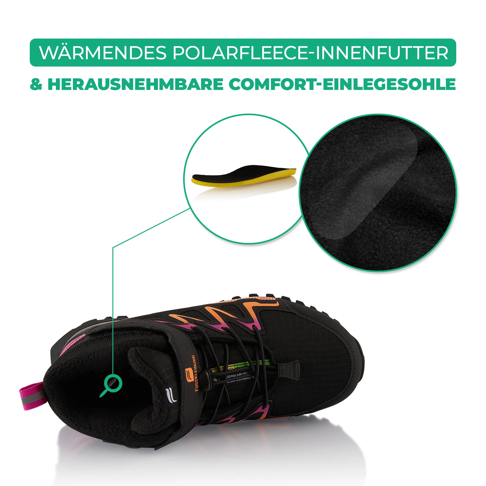 Winterstiefel Wasserdichte Warm Gefütterte Wanderschuhe - Image 5